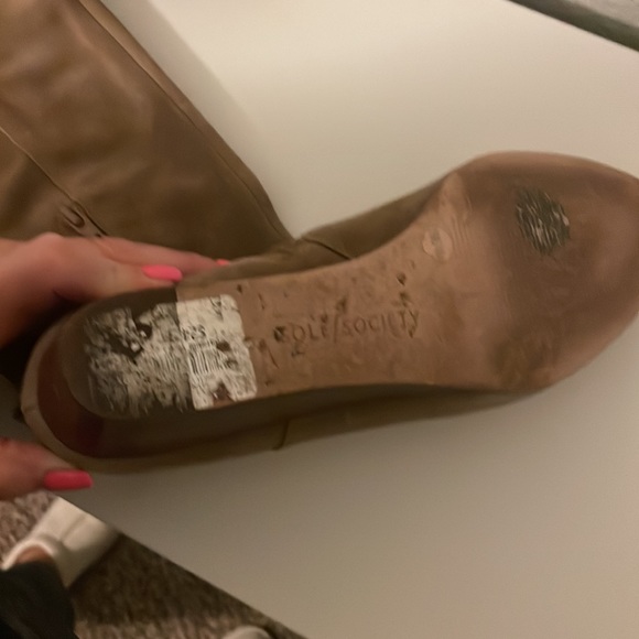 Mid calf suede wedge sole society boots size 8 - Picture 4 of 9